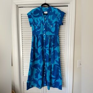 Heinui Neva Long Dress in Aqua